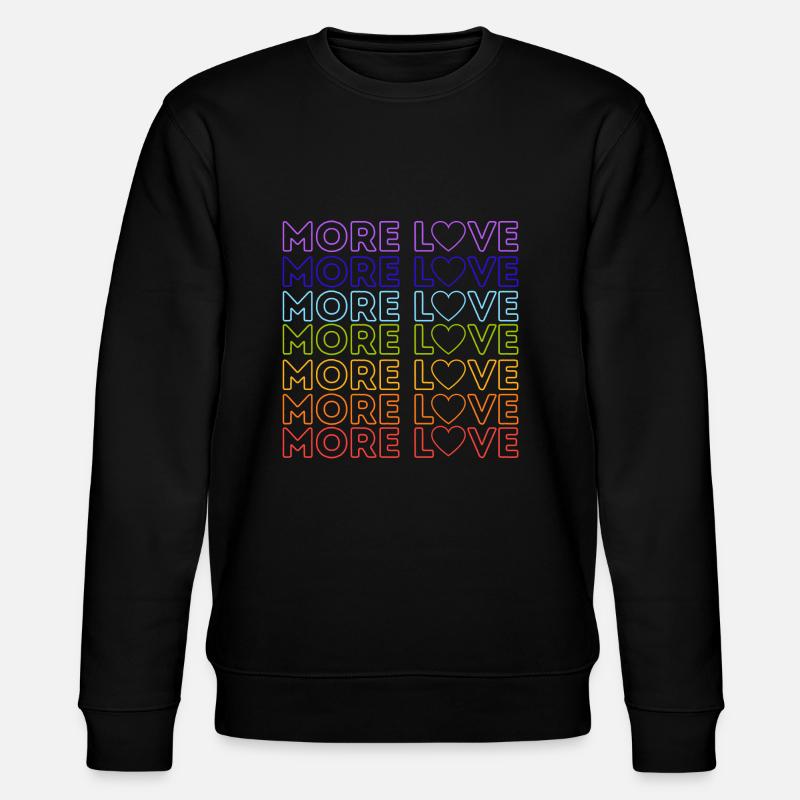 MORE LOVE - Stanley/Stella Unisex Bio-Sweatshirt CHANGER  - Schwarz