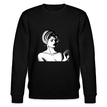 Vintage Madame - Stanley/Stella Unisex Bio-Sweatshirt CHANGER  - Schwarz - Vorne - Nik (191cm) & Marisol (170cm)