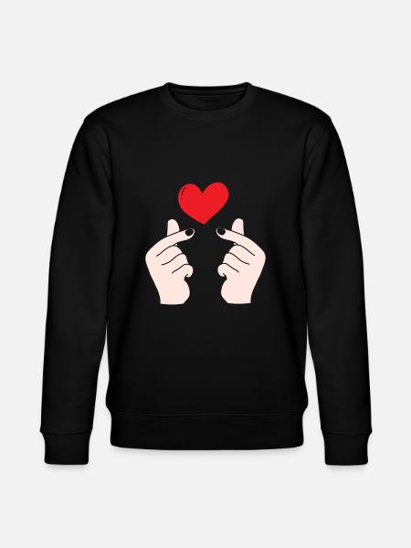Finger hearts 5 - Stanley/Stella CHANGER Unisex Organic Sweatshirt - black