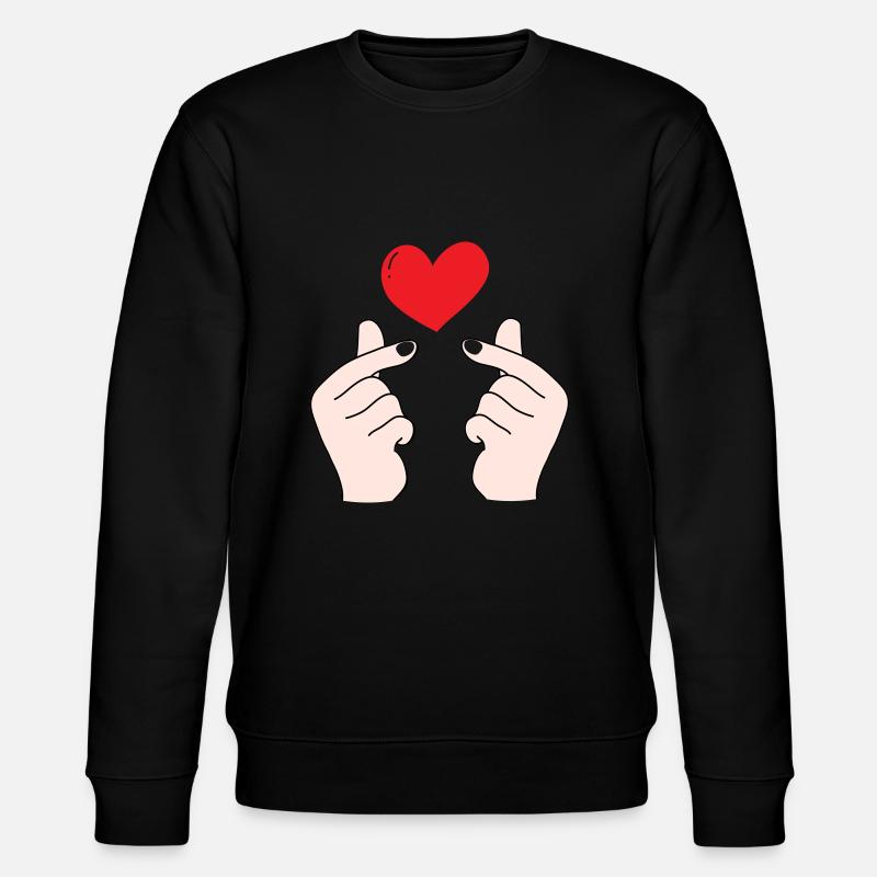 Fingerherzen 5 - Stanley/Stella Unisex Bio-Sweatshirt CHANGER  - Schwarz