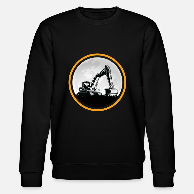 Bagger Baggerfahrer Baustelle Baggerschaufel - Stanley/Stella Unisex Bio-Sweatshirt CHANGER  - Schwarz