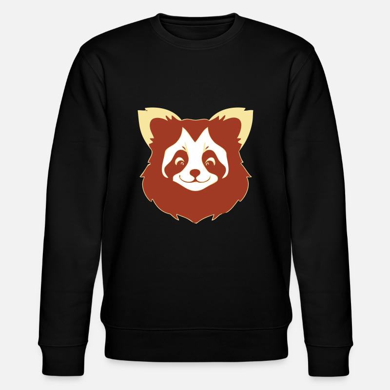 Roter Panda - Stanley/Stella Unisex Bio-Sweatshirt CHANGER  - Schwarz