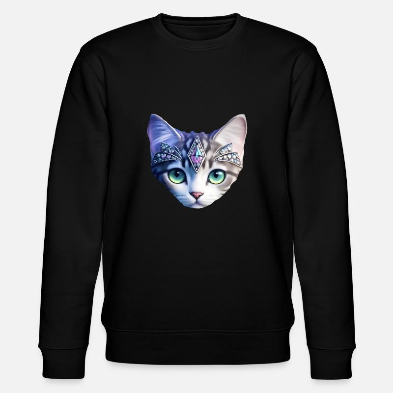 Katze - Stanley/Stella Unisex Bio-Sweatshirt CHANGER  - Schwarz