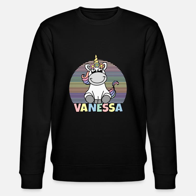 Vanessa Einhorn Name - Stanley/Stella Unisex Bio-Sweatshirt CHANGER - Schwarz