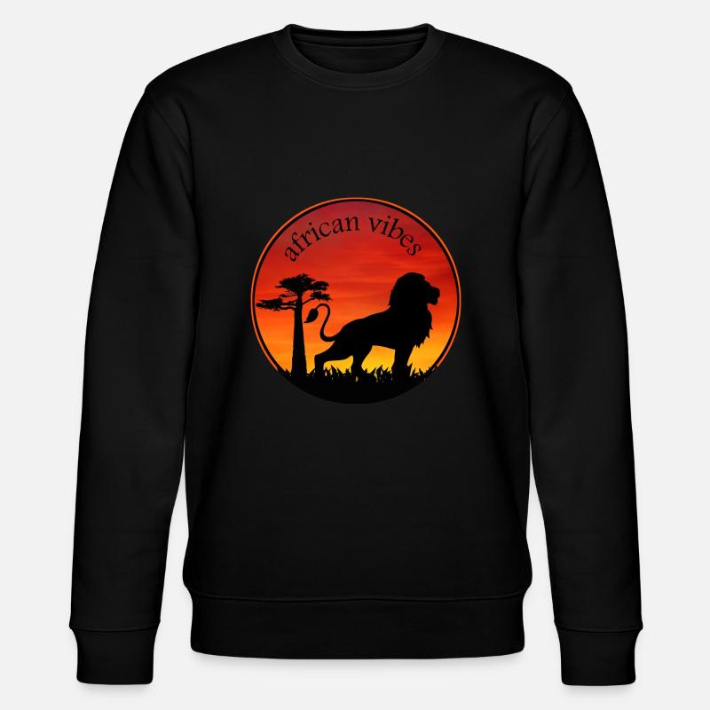 löwe 1 - Stanley/Stella Unisex Bio-Sweatshirt CHANGER  - Schwarz