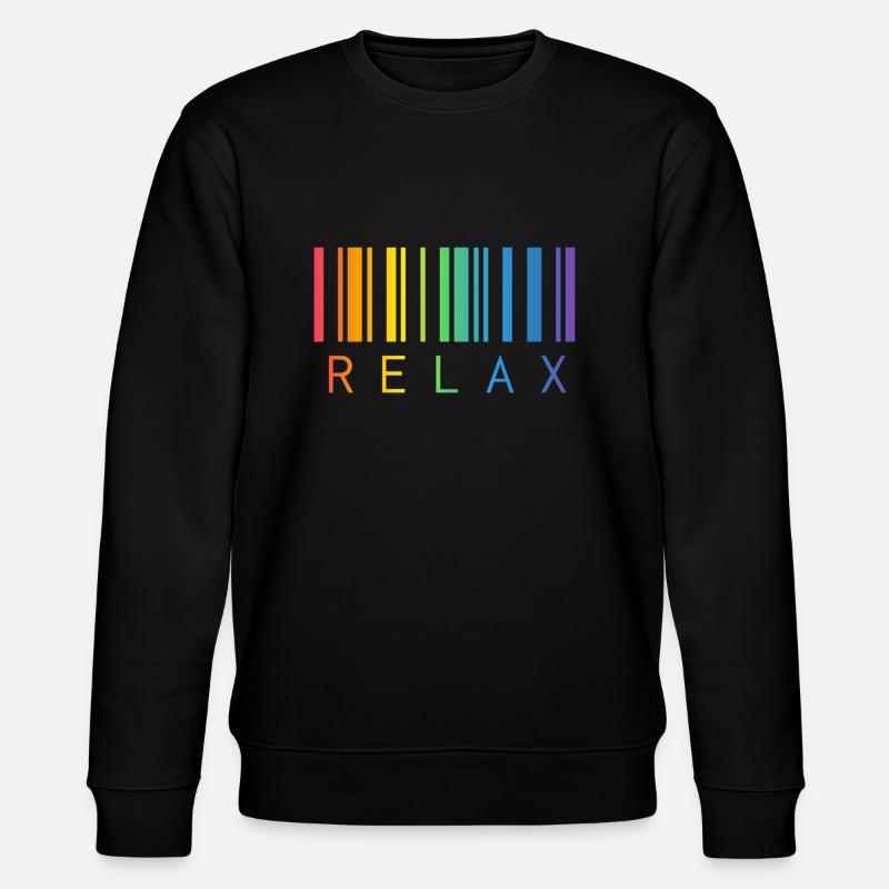 RELAX BARCODE STRICHCODE - Stanley/Stella Unisex Bio-Sweatshirt CHANGER  - Schwarz