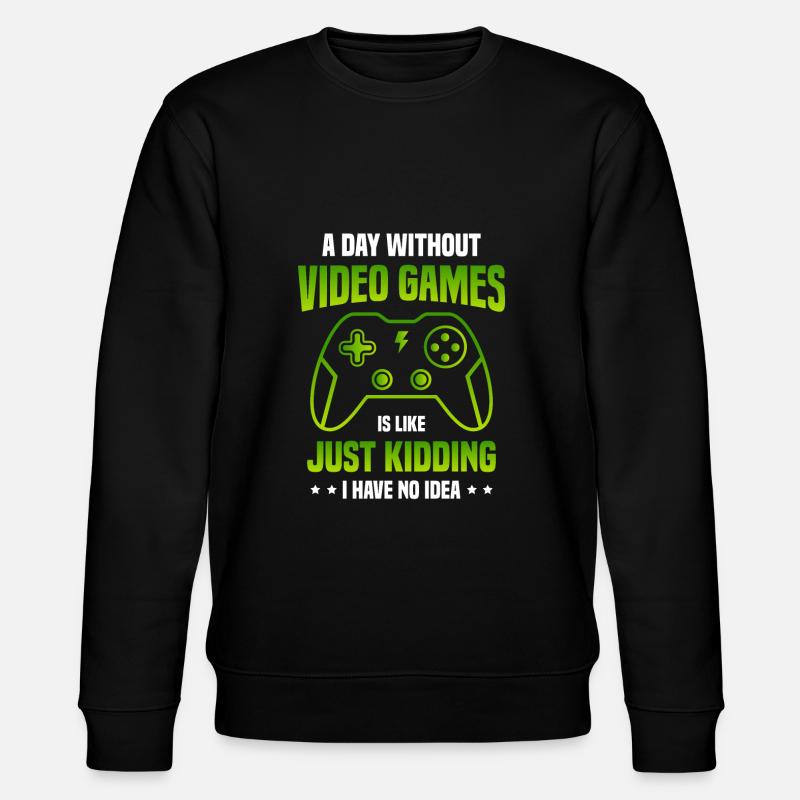 Controller Gamer Spielen Videospiel Joystick - Stanley/Stella Unisex Bio-Sweatshirt CHANGER  - Schwarz