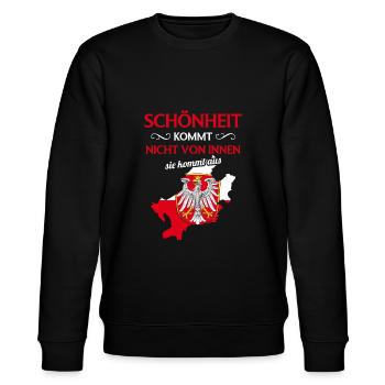 Wappen Frankfurter Adler Hessen Frankfurt - Stanley/Stella Unisex Bio-Sweatshirt CHANGER  - Schwarz - Vorne - Nik (191cm) & Marisol (170cm)