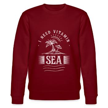Sommer Meer Surfen Sonnenuntergang - Stanley/Stella Unisex Bio-Sweatshirt CHANGER  - Burgunderrot - Vorne - Nik (191cm) & Marisol (170cm)