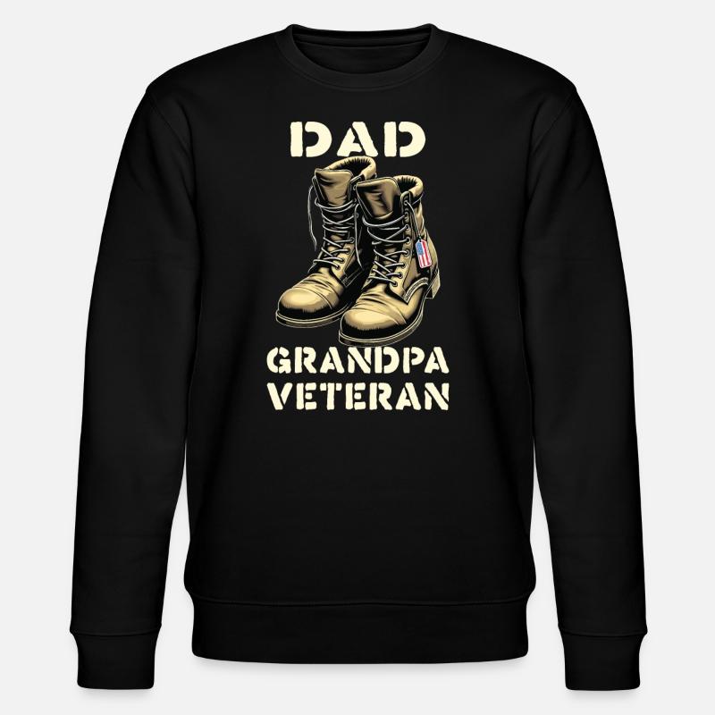 Papa Grand-père Vétéran - Sweat bio CHANGER Stanley/Stella Unisexe - noir