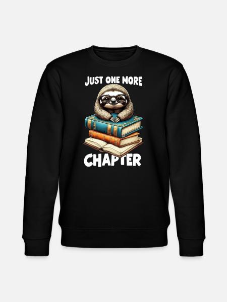 Kun et kapitel mere - Bogorm-dovendyr læser - Stanley/Stella økologisk unisex-sweatshirt CHANGER  - sort