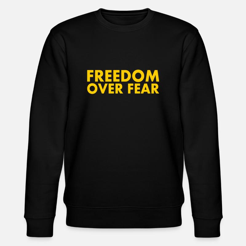 Freedom over fear - Stanley/Stella Unisex Bio-Sweatshirt CHANGER  - Schwarz