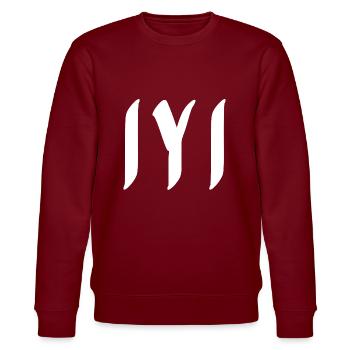 IYI Türkischer Stamm Oguz Dirilis Ertugrul Osman Bey - Stanley/Stella Unisex Bio-Sweatshirt CHANGER  - Burgunderrot - Vorne - Nik (191cm) & Marisol (170cm)