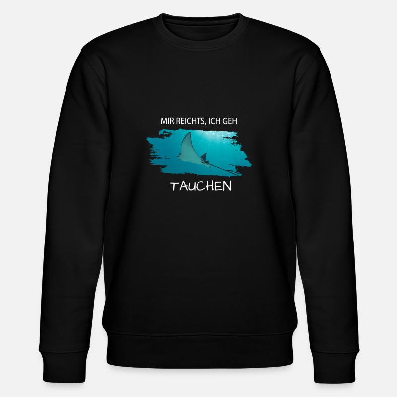 Tauchen Rochen Diving - Stanley/Stella Unisex Bio-Sweatshirt CHANGER  - Schwarz