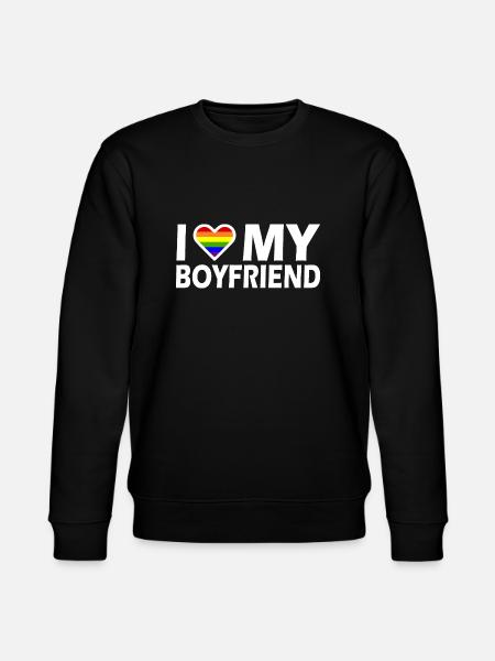I love my boyfriend - Stanley/Stella CHANGER Unisex Organic Sweatshirt - black