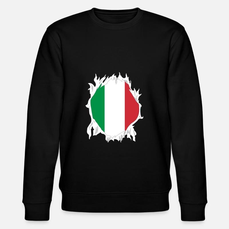Drapeau Italie Drapeau, drapeau Italie - Sweat bio CHANGER Stanley/Stella Unisexe - noir