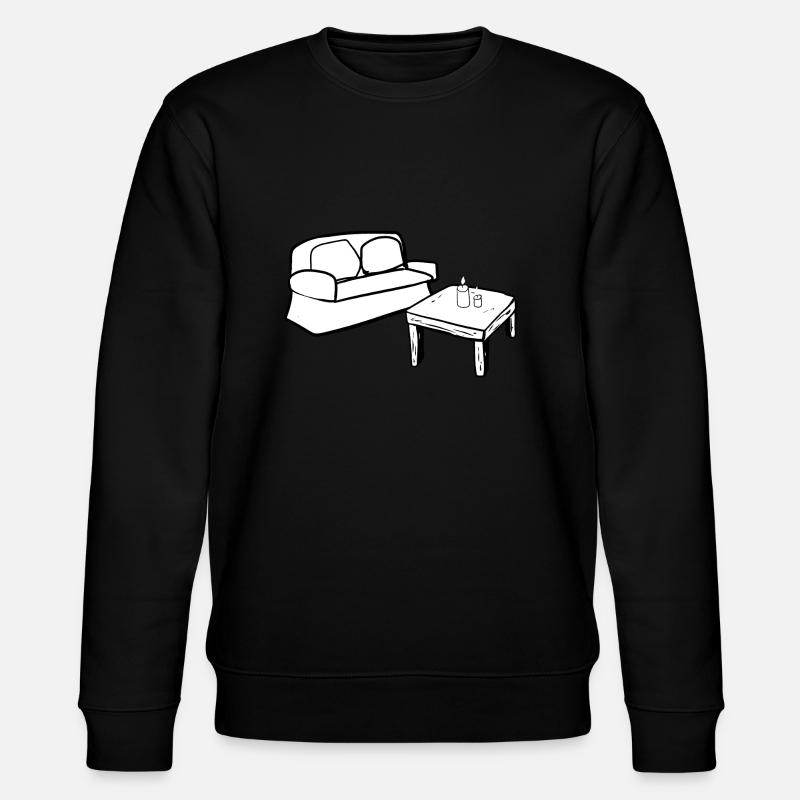 Wohnen Symbol Tisch Sofa Wohnzimmer - Stanley/Stella Unisex Bio-Sweatshirt CHANGER  - Schwarz