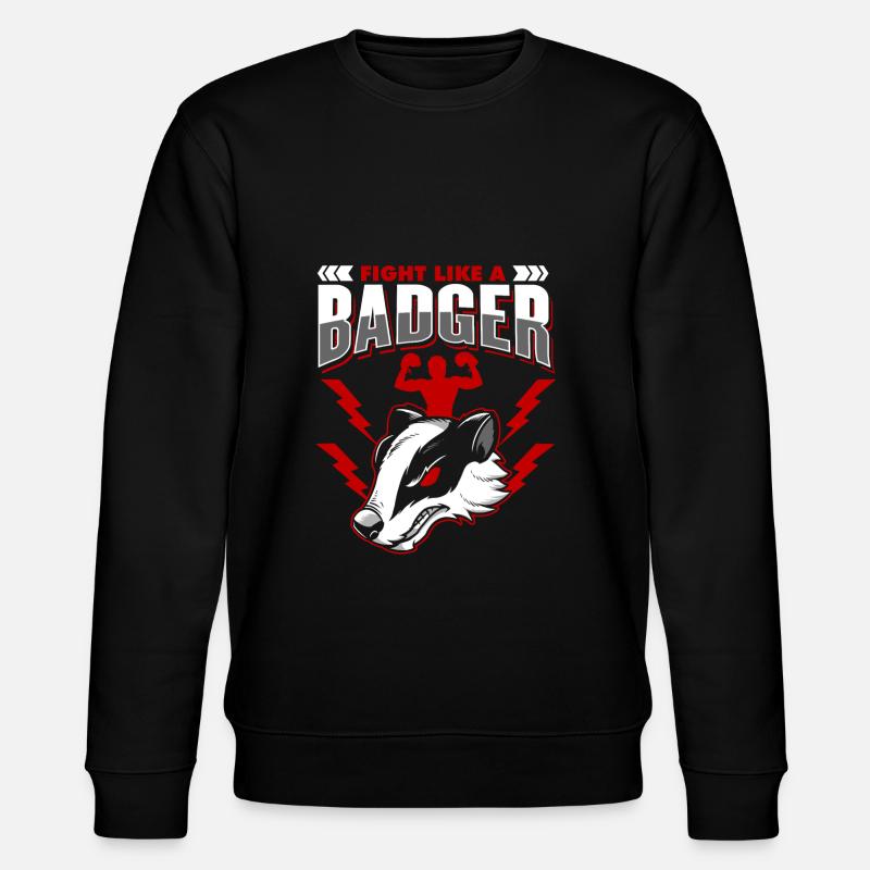 Fight Like A Badger - Stanley/Stella Unisex Bio-Sweatshirt CHANGER  - Schwarz