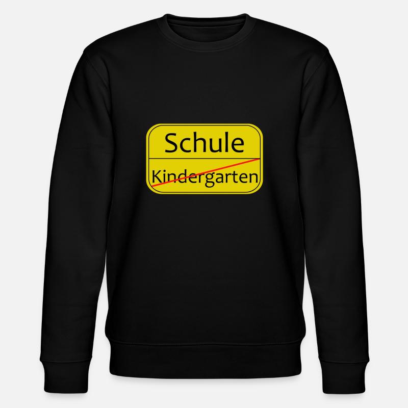 Schule Kindergarten endlich Schüler - Stanley/Stella Unisex Bio-Sweatshirt CHANGER  - Schwarz