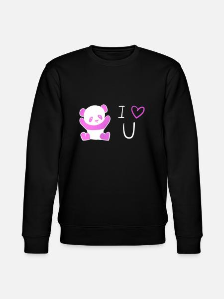 panda rose je t’aime - Sweat bio CHANGER Stanley/Stella Unisexe - noir