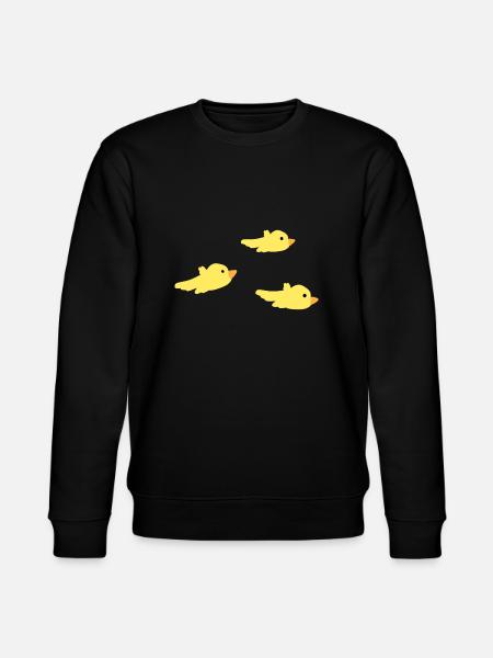 three birds yellow symbol fly - Stanley/Stella CHANGER Unisex Organic Sweatshirt - black