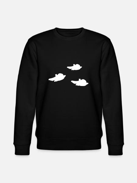 Symbol three birds cartoon - Stanley/Stella CHANGER Unisex Organic Sweatshirt - black