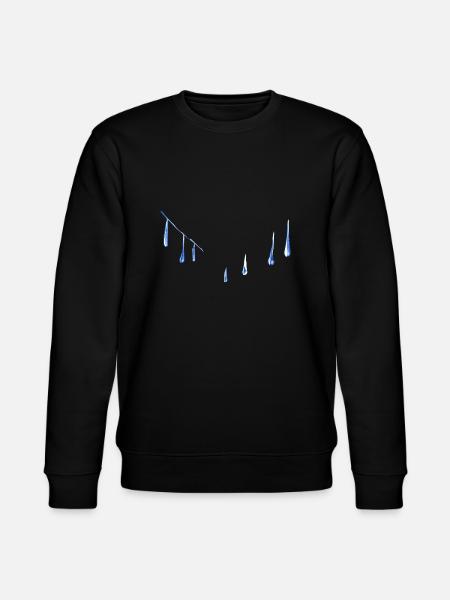 water drops symbol blue water - Stanley/Stella CHANGER Unisex Organic Sweatshirt - black