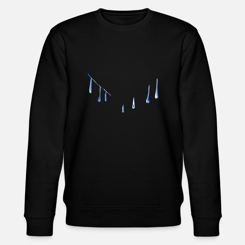 wassertropfen symbol blau wasser - Stanley/Stella Unisex Bio-Sweatshirt CHANGER - Schwarz