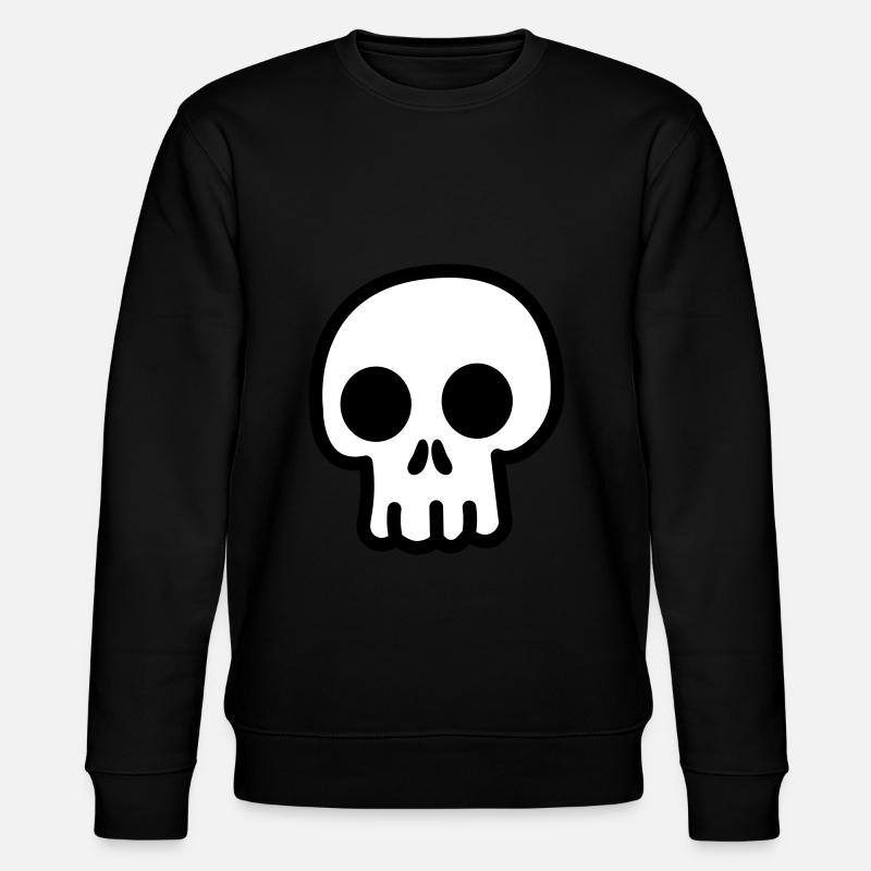 Totenkopf Süß Kawaii - Stanley/Stella Unisex Bio-Sweatshirt CHANGER - Schwarz