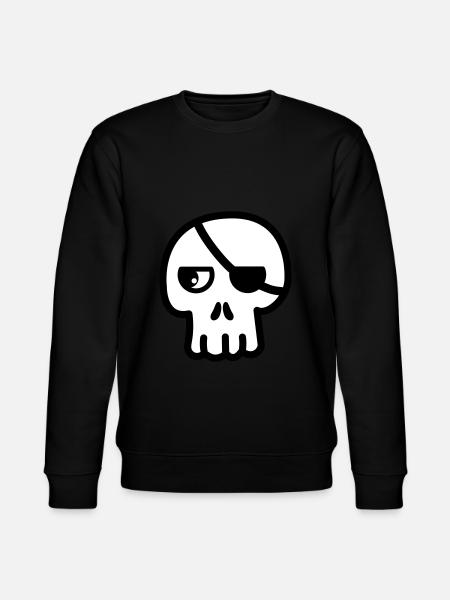 Skull Eye Patch Kawaii - Stanley/Stella CHANGER Unisex Organic Sweatshirt - black