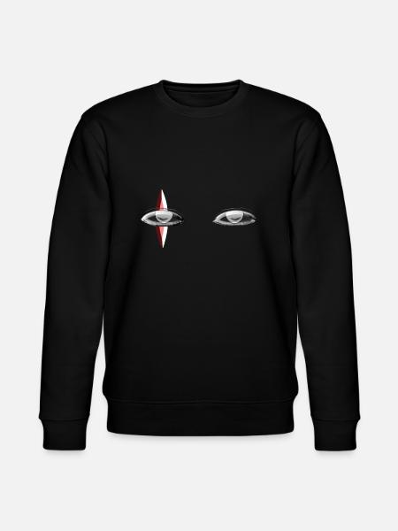 eye eye red symbol - Stanley/Stella CHANGER Unisex Organic Sweatshirt - black