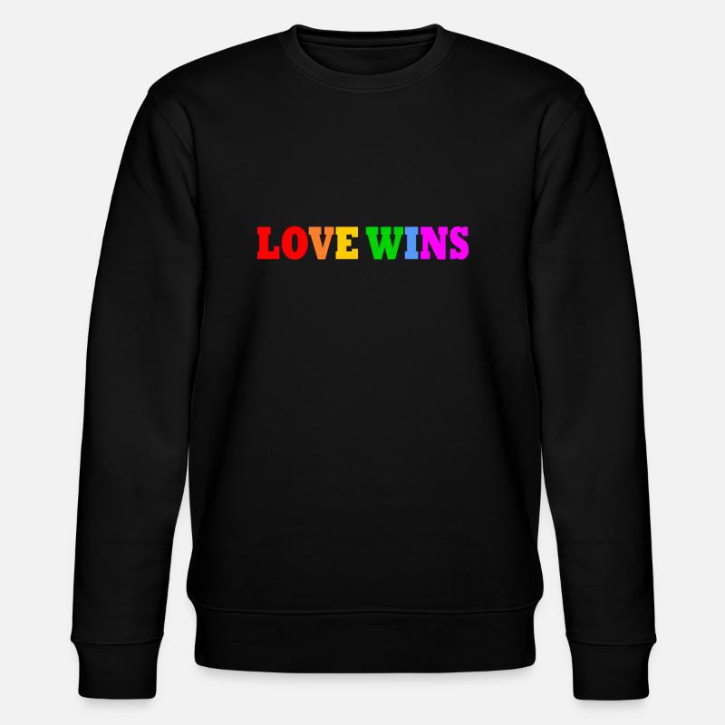 Love wins - Stanley/Stella Unisex Bio-Sweatshirt CHANGER  - Schwarz