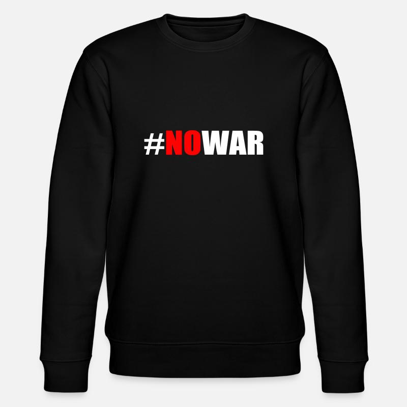 No war - Stanley/Stella CHANGER Unisex Organic Sweatshirt - black