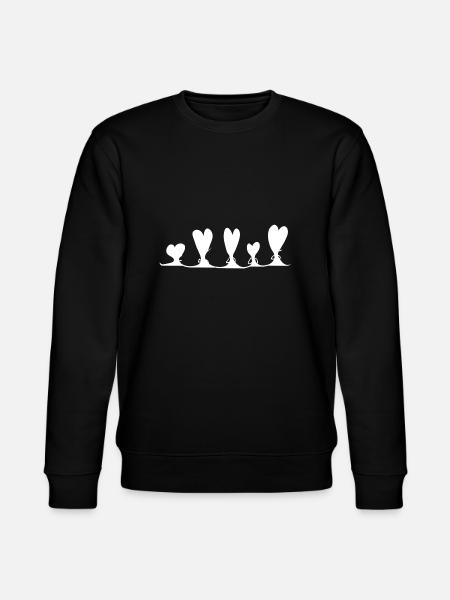 loop line hearts - Stanley/Stella CHANGER Unisex Organic Sweatshirt - black