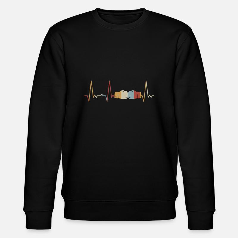 Herzschlag Boxen - Stanley/Stella Unisex Bio-Sweatshirt CHANGER  - Schwarz