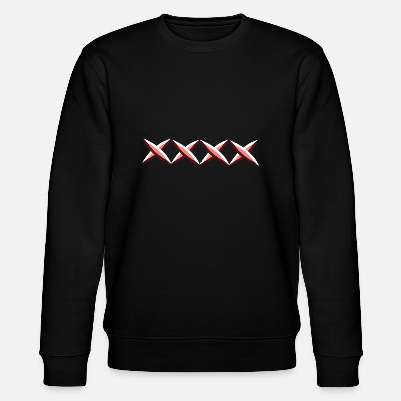 crosses cross red - Stanley/Stella CHANGER Unisex Organic Sweatshirt - black