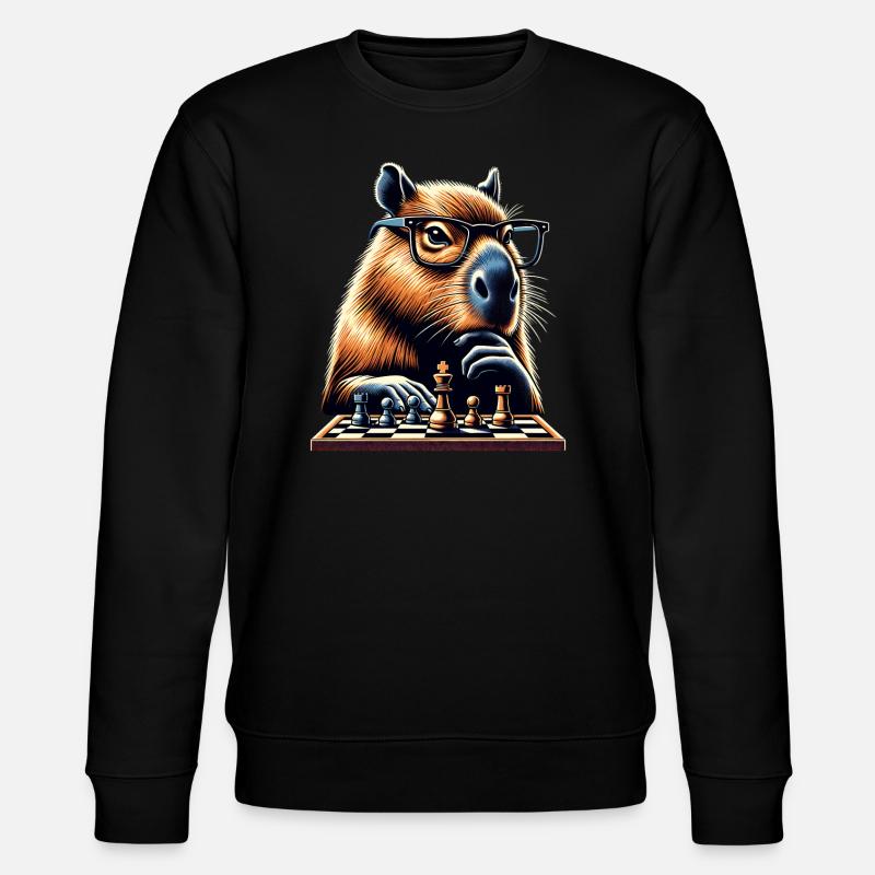 Humour Joueur D'Échecs Capybara - Sweat bio CHANGER Stanley/Stella Unisexe - noir