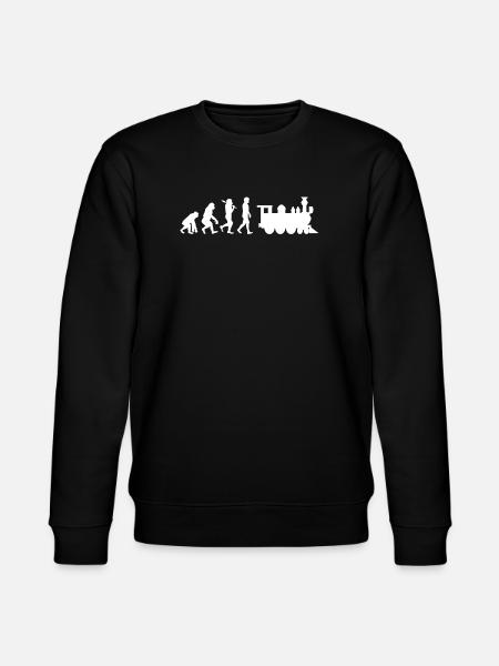 Evolution railroad locomotive - Stanley/Stella CHANGER Unisex Organic Sweatshirt - black