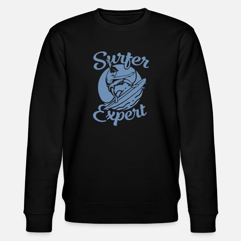 Surfer Design Surfer Expert Surfboard - Stanley/Stella CHANGER Unisex Organic Sweatshirt - black