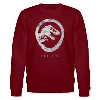 Jurassic World Rebirth Logo En Look Pierre - Sweat bio CHANGER Stanley/Stella Unisexe - bordeaux - Devant - Nik (191cm) & Marisol (170cm)