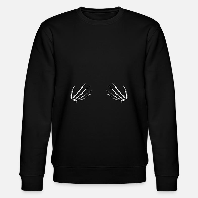 Skull Skeleton Hand - Stanley/Stella Unisex Bio-Sweatshirt CHANGER  - Schwarz