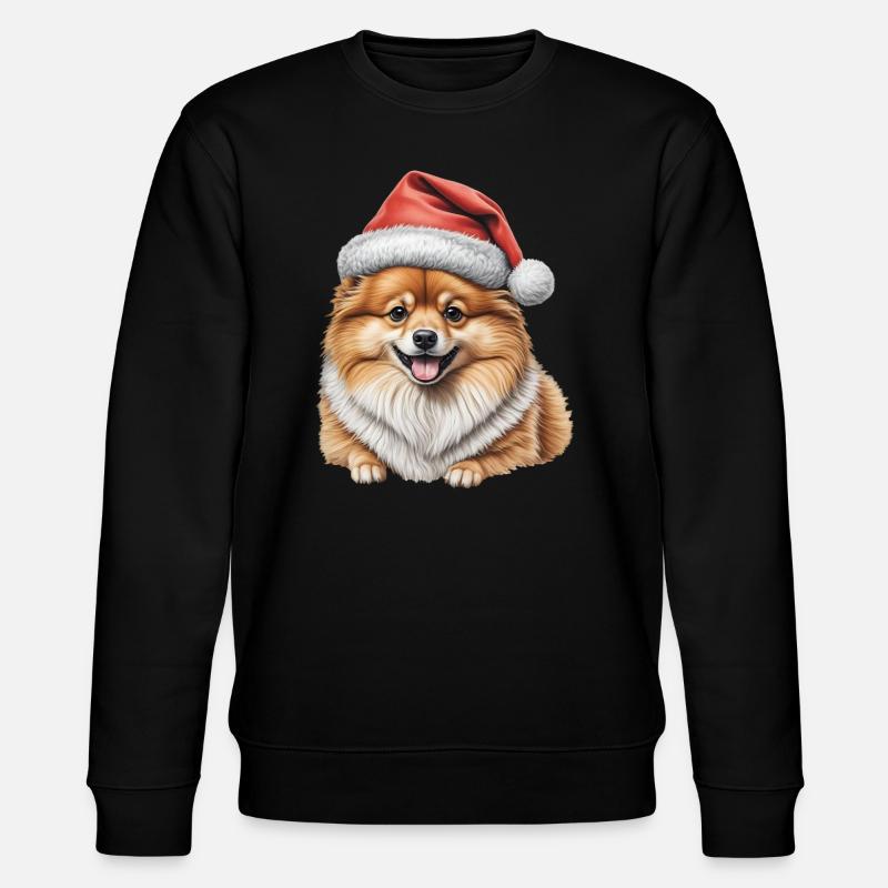 Chiot poméranien de Noël - Sweat bio CHANGER Stanley/Stella Unisexe - noir