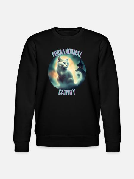 PURRANORMAL CATIVITY. - Stanley/Stella CHANGER Unisex Organic Sweatshirt - black