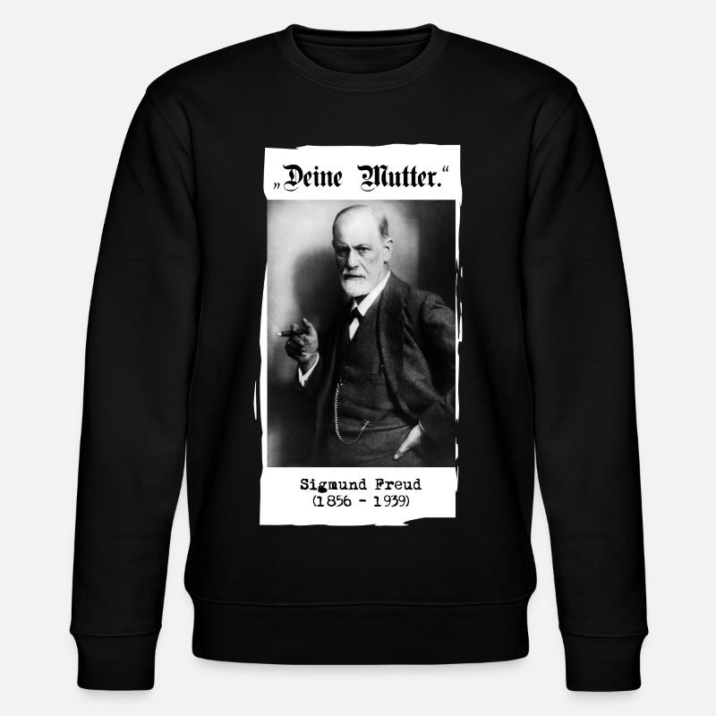 Sigmund Freud - "Ta mère". - Sweat bio CHANGER Stanley/Stella Unisexe - noir