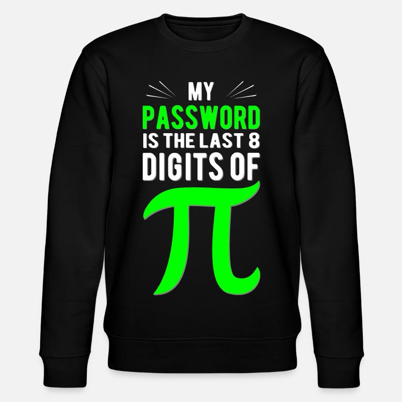 Passwort ist Pi Ziffern - Stanley/Stella Unisex Bio-Sweatshirt CHANGER  - Schwarz