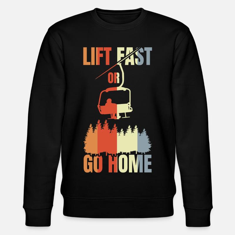 Snowboarding Witz - Stanley/Stella Unisex Bio-Sweatshirt CHANGER  - Schwarz