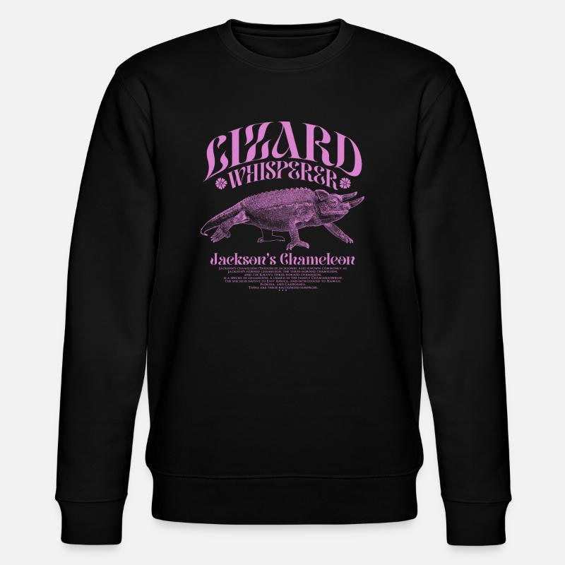 Jackson's Chameleon Lizard Whisperer - Stanley/Stella CHANGER Unisex Organic Sweatshirt - black