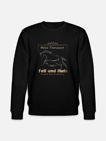 Therapeut Pferd Gold - Stanley/Stella Unisex Bio-Sweatshirt CHANGER - Schwarz