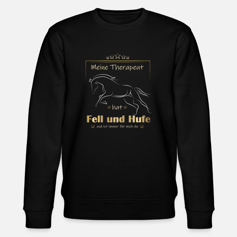 Therapeut Pferd Gold - Stanley/Stella Unisex Bio-Sweatshirt CHANGER  - Schwarz