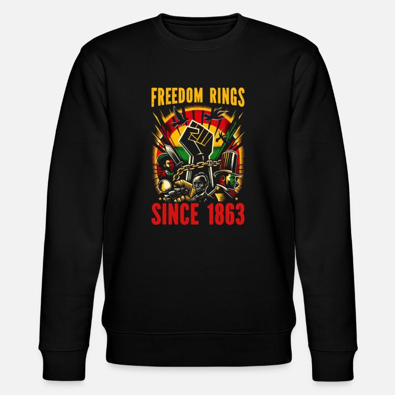 Emancipation Proclamation African Juneteenth - Stanley/Stella CHANGER Unisex Organic Sweatshirt - black